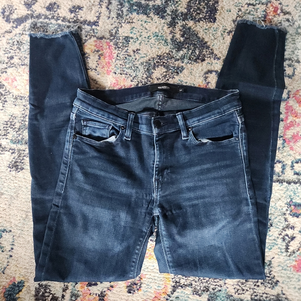 Hudson Jeans Dark Blue Straight Leg Women's Jeans